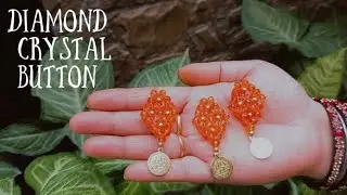Beautiful diamond shape button for kurti neckline || Simple and easy DIY