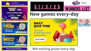 Amazon Quiz Answers Today 31 March 2025 || Amazon Quiz Today || Amazon Daily Quiz Answers Today 31 M