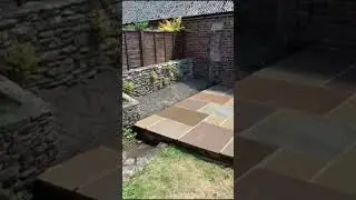 Before and after garden patio