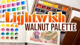 Walnut Wood Watercolor Palette from Lightwish - Review & Demo! 🎨