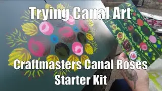 Beginners first attempt at painting canal roses. Craftmasters starter kit. Canal art.