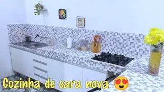 Cozinha transformada gastando pouco  😍