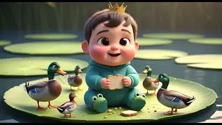 Cute little baby feeding little ducks. | #cartoons | #shorts | #kidssongs