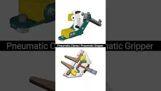 Pneumatic clamp || pneumatic gripper #mechanical #mechanism #pascallaw #mechanic #shorts #viralshort
