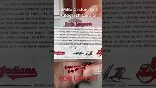 AMiBa Custom Cut Autograph Card of Cleveland Indians HOFer BOB LEMON! FOR SALE! COMMISSIONS OPEN!