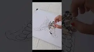 #diy butterfly   doy mirror butterfly craft #brokenmirror craft #diy #craft  #art #shorts #vairal
