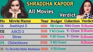 Shraddha Kapoor all movie verdict 2023 llShraddha Kapoor all flop and hit movie list#shraddhakapoor