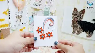 AWLN07 Attractive Quilling Gerbera Card For You DIY Handmade Tutorial / Ann Walker Linda Nelson