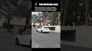 A fan randomly encountered David Goggins running on the side of the road in Las Vegas. #goggins
