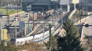 Four-Car Link Train Arriving At Judkins Park Station.