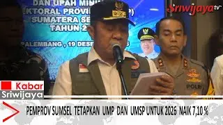 Pemprov Sumsel Tetapkan UMP dan UMSP 2026 Naik 7,10 Persen