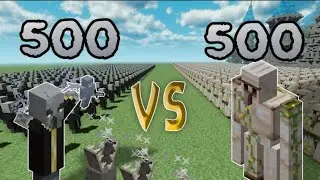 40 Evokers Vs 10 Iron Golame In Minecraft |