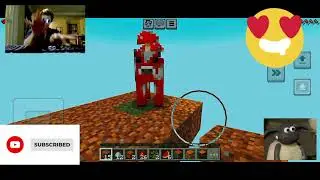 Minecraft gameplay in one block in pocket edition 2025