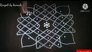 #easy rangoli design with 7 dots //biginars rangoli kolam.