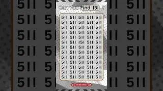 Quick Test: Spot 'I5I' Hidden in '5II'! #ObservationChallenge #BrainTeaser #FocusGame