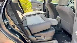 How to fold down the seats on a Toyota Prius V ￼