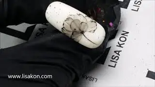 How to create water color design on nails.