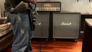 Celestion Neo Creamback and Century Vintage Neo 16ohm speakers in x pattern.  Engl Blackmore v2.