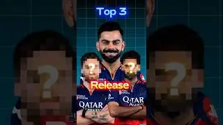 Top 3 players RCB release !#cricket  #shorts