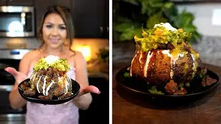 HOW TO MAKE THE BEST CARNE ASADA LOADED BAKED POTATO