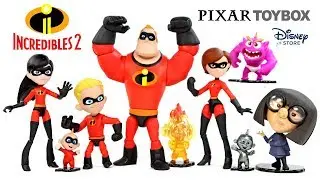Disney PIXAR Toybox Incredibles 2 Movie Mr. Incredible Elastigirl Violet Dash Jack-Jack & Edna Mode