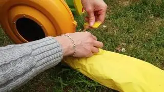 Installation structure gonflable ballons avec panier de Basket