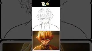 #Zenitsu Fan Art ✍️ Demon Slayer Infinity Castle #DemonSlayerKimetsuNoYaiba #InfinityCastle #Shorts