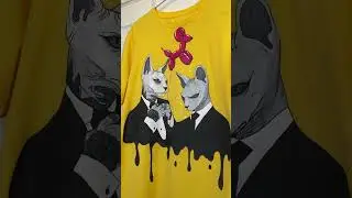 Роспись футболки #подпишись #art #художник #artist #live #mural #acrylicpainting #росписьодежды
