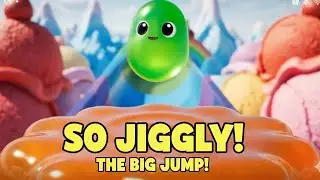 The Adventures of the Jumping Jelly Bean! Rainbow Candy World | Angel Venus