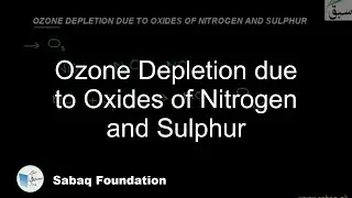 Ozone Depletion due to Oxides of Nitrogen and Sulphur, Chemistry Lecture | Sabaq.pk