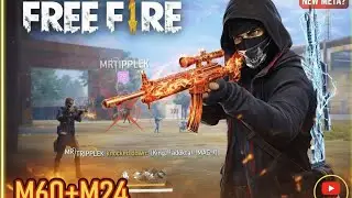M60 + M24 OP Gameplay 😱 | Hacker Level Kill 🔥 | Free Fire MAX(Krishna gaming)