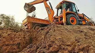 JCB Tractor loader | Amazing JCB Backhoe Machine Video | JCB track loding #jcb #viralvideo