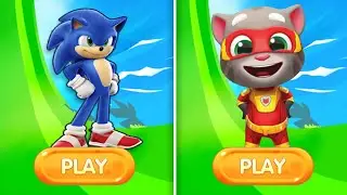 Sonic Dash Vs Talking Tom Hero Dash - Movie Sonic Vs All Boss Zazz Egman-All characters unlocked 