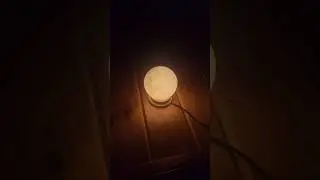 3D printed moon lamp with a bamboo base #3dprinting #craft