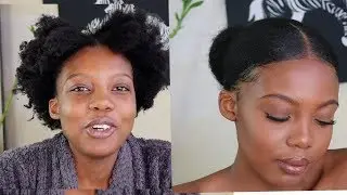 Natural 4c hair : sleek pony