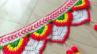 Easy toran design part-2 | beautiful totan design |crosia toran design | new gate parda design.