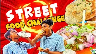 Street Spicy Chola Kulcha Eating Challenge | Indian Spicy Chola | Masala Chola Chaat, Kulcha
