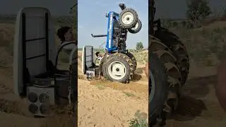 First time girl stunt in tractor new hollend #shorts