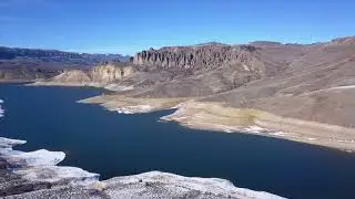2018- low water levels in Blue Mesa Reservoir in Gunnison County Colorado