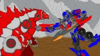 Robots Optimus Prime vs Evolution of Godzilla: Size Comparison | Robots Transformers Movie War