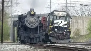 Norfolk Southern Freight Sharing Leaman Place With 90! | READ DESCRIPTION