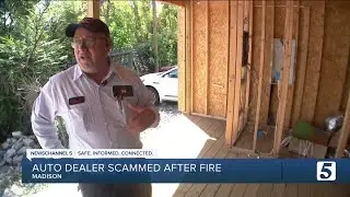 Auto shop owner scammed by unlicensed contractor after devastating fire