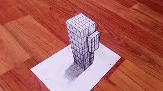 Tutorial optical illusion 3d drawing 😱 & How to draw a 3d | Learn to draw 3d Tutorial #3ddrawing 