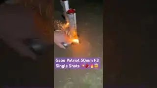 Gaoo Patriot 50mm Single Shots #shorts #f3 #vuurwerk #fireworks #fajerwerki #pyro #gaoo #50mm