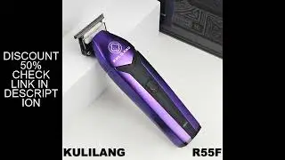 R55F Purple Professional Electric Hair Trimmer 7200RPM Adjustable 0 Pitch GTX Blade Barber Shop Hair