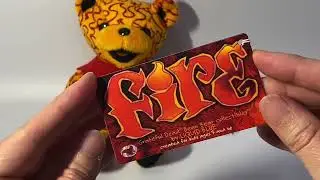 Vintage Grateful Dead Beanie Bear 'Fire' 4th Edition 1999 8