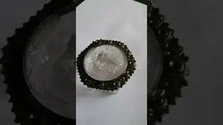 Glas Schmuckdose mit einer wundersch&ouml;nen Gemme