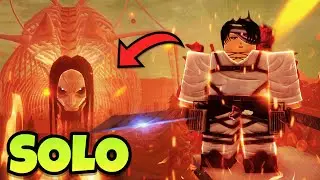 Я ПОБЕДИЛ РАУМБЛИНГА СОЛО, играя за АККЕРМАНА в игре Attack On Titan Roblox!