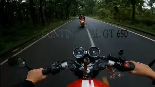 Cruising around on Continental Gt 650 Rocker Red||Pure Engine Sound||Stock Exhaust Raw Sound