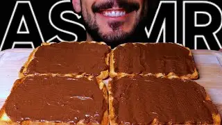 ASMR NUTELLA BREAD (CRUNCHY EATING SOUNDS) NO TALKING MUKBANG